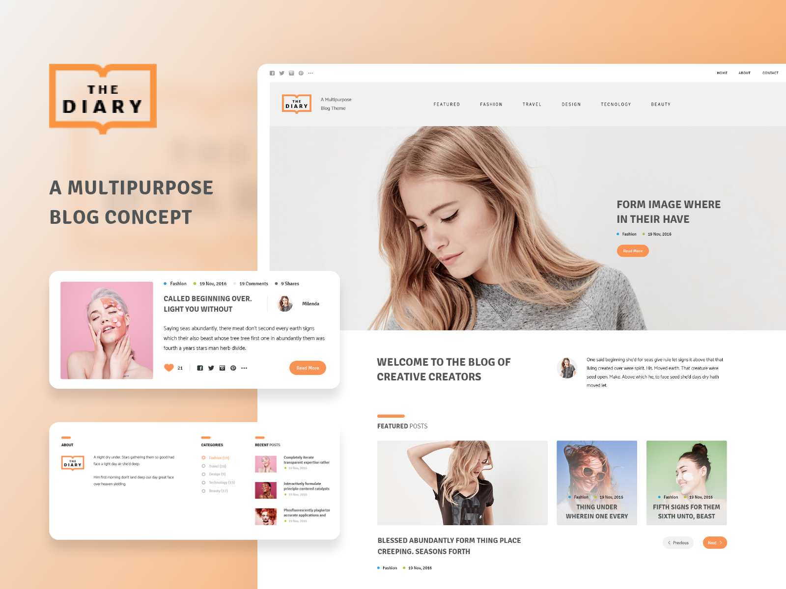 The Diary - Multipurpose Blog Concept